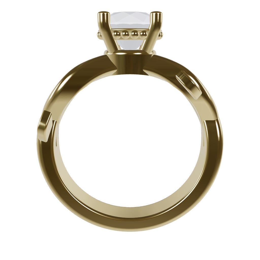 ROSA 1ct Labor Diamant Rund Verlobungsring, 14K Gold