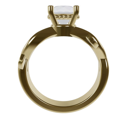 ROSA 1ct Labor Diamant Rund Verlobungsring, 14K Gold