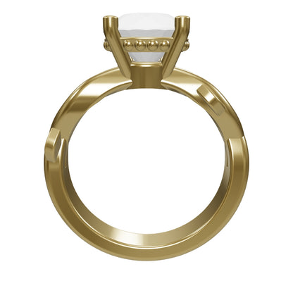 ROSA 2ct Labor Diamant Rund Verlobungsring, 14K Gold