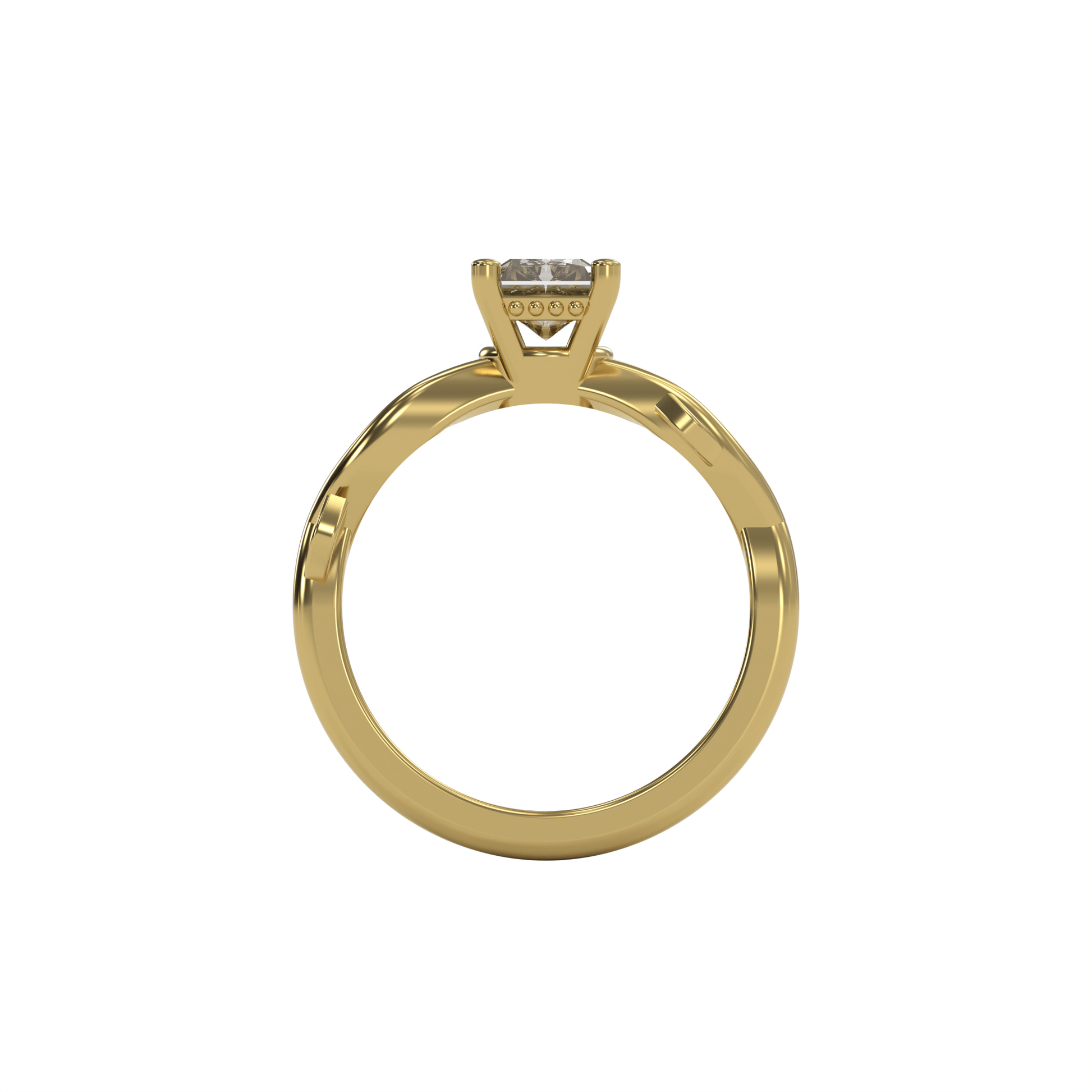 ROSA 1ct Labor Diamant Radiant Verlobungsring , 14K Gold