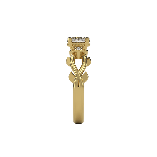 ROSA 1ct Labor Diamant Rund Verlobungsring, 14K Gold