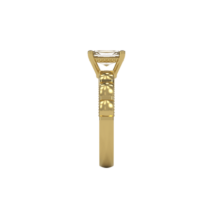 STELLA 1ct Labor Diamant Radiant Verlobungsring, 14K Gold