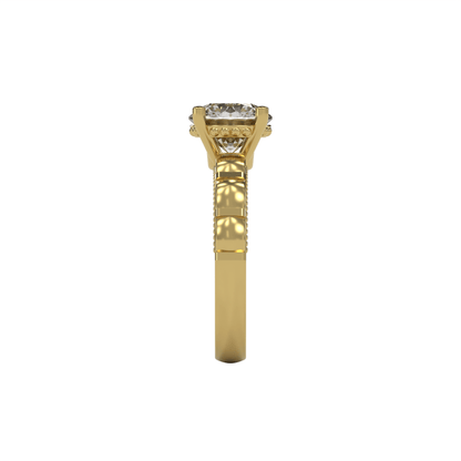 STELLA 2ct Labor Diamant Rund Verlobungsring, 14K Gold