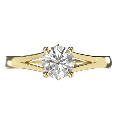 Amelia - 1ct Signature High Setting | 14K Gold | 1ct brilliant cut cubic zirconia