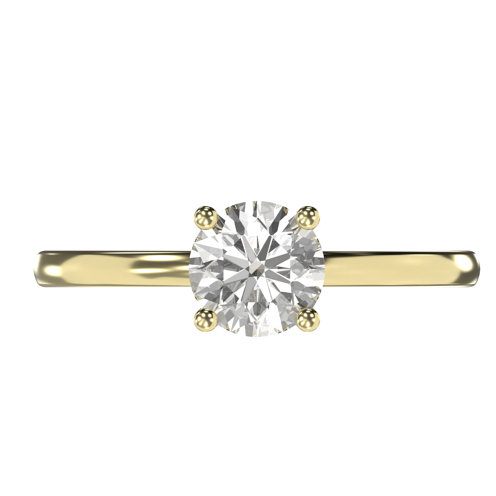 Elena - 1ct High Setting | 14K Gold | 1ct Brilliant