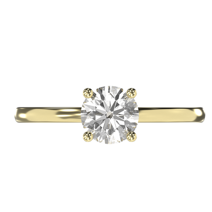 Elena - 1ct High Setting | 14K Gold | 1ct Brilliant Cut Cubic Zirconia