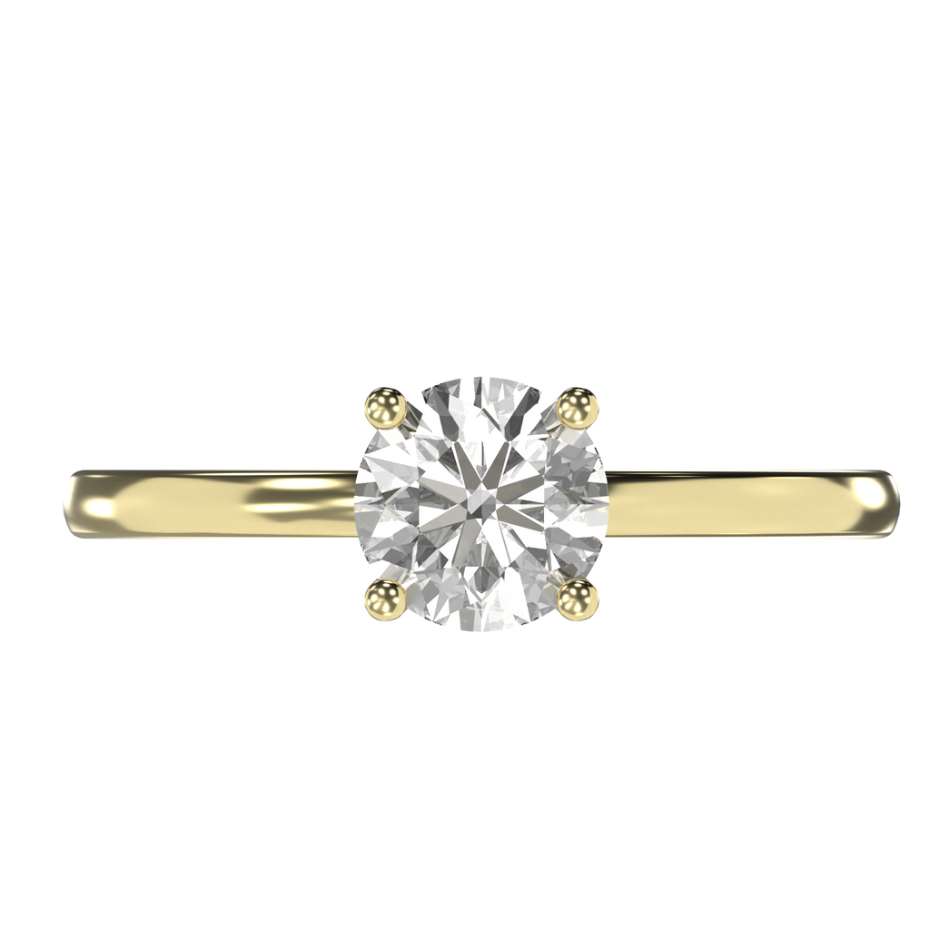 Clara - 1ct Low Setting | 14K Gold | 1ct Brilliant