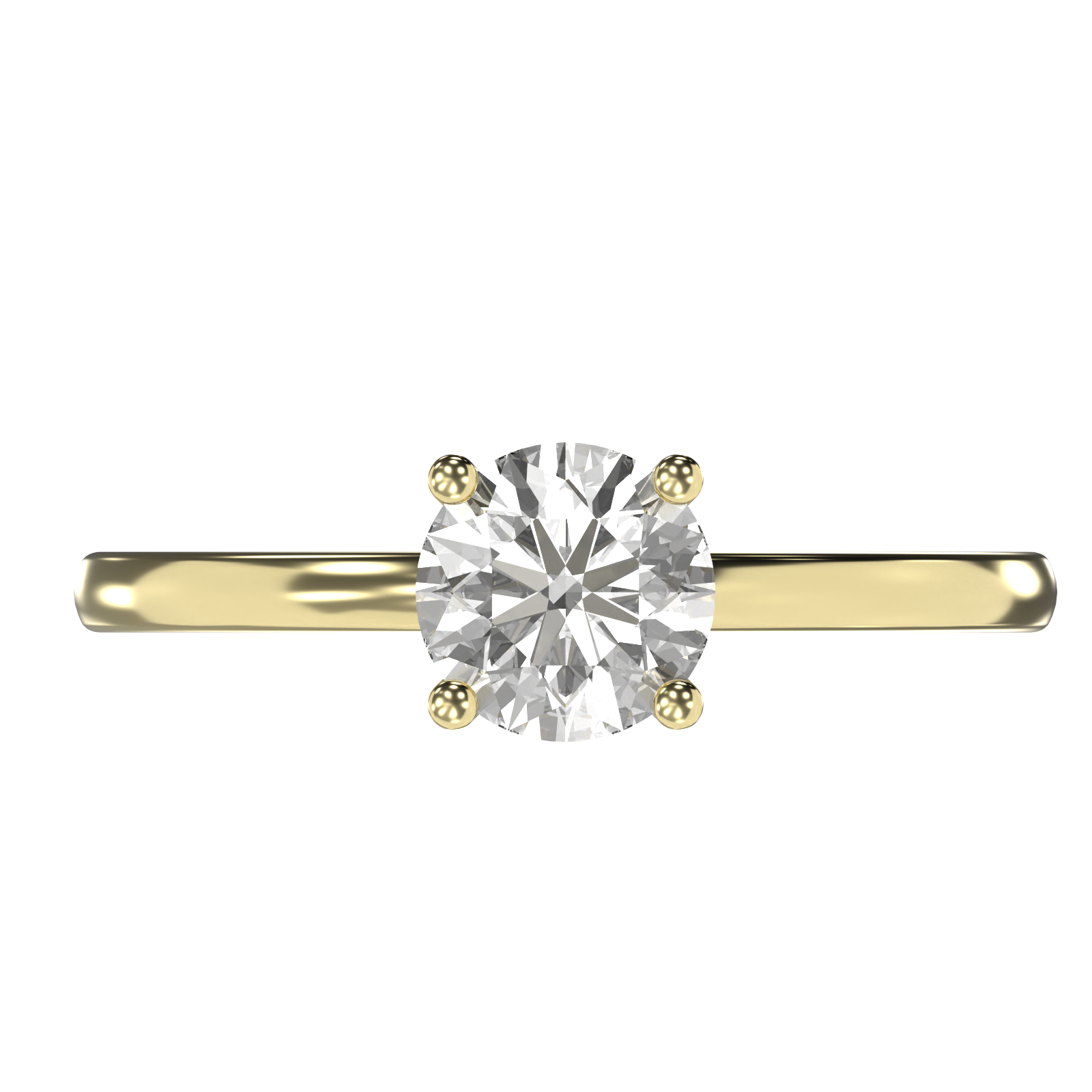 Clara - 1ct Low Setting | 14K Gold | 1ct Brilliant