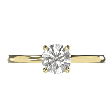 Clara - 1ct Low Setting | 14K Gold | 1ct Brilliant Cut Zirconia