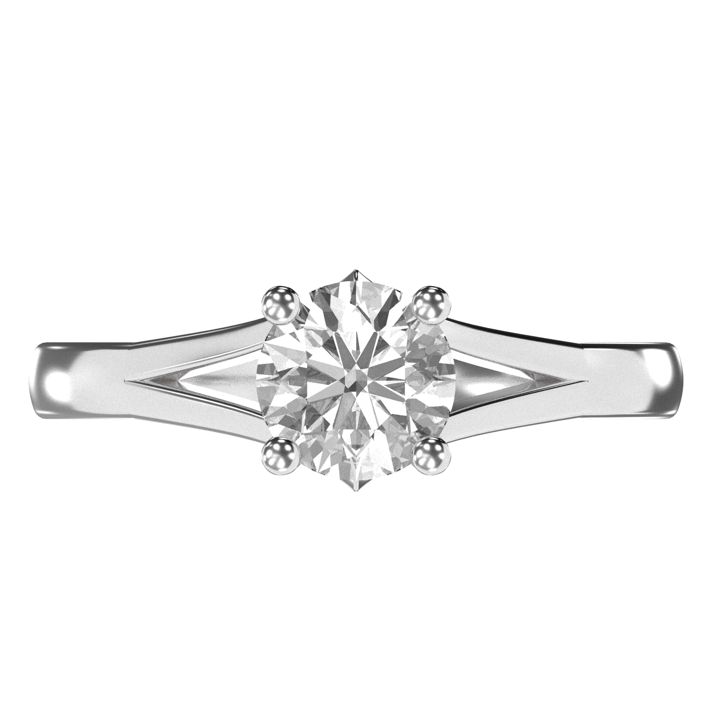 Amelia - 1ct Signature High Setting | 14K Gold | 1ct Brilliant geschliffener Zirkonia