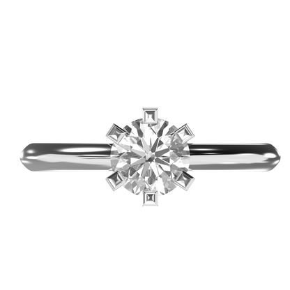 Sophia - 1ct Six Prong High Setting | 14K Gold | 1ct Brilliant geschliffener Zirkonia